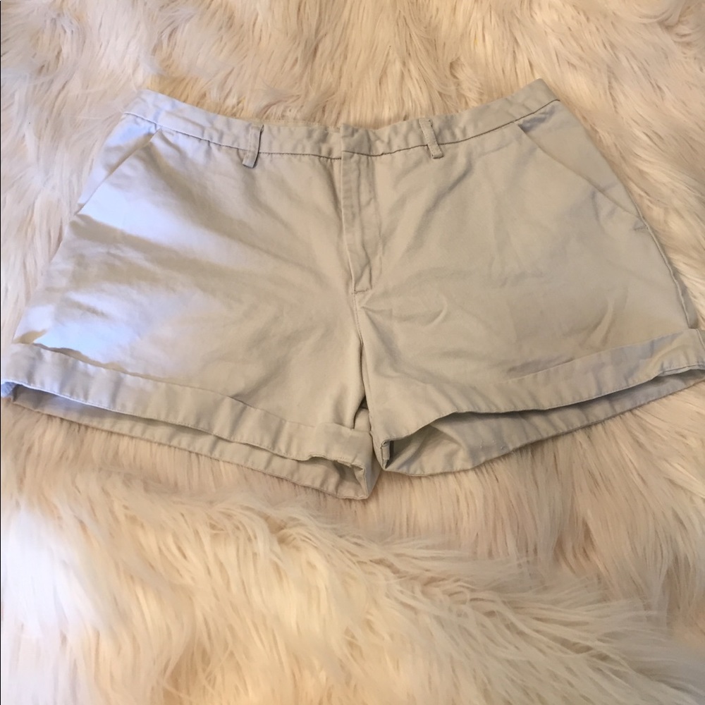OLD NAVY CREAM KHAKI SHORTS 100% Cotton Size 12